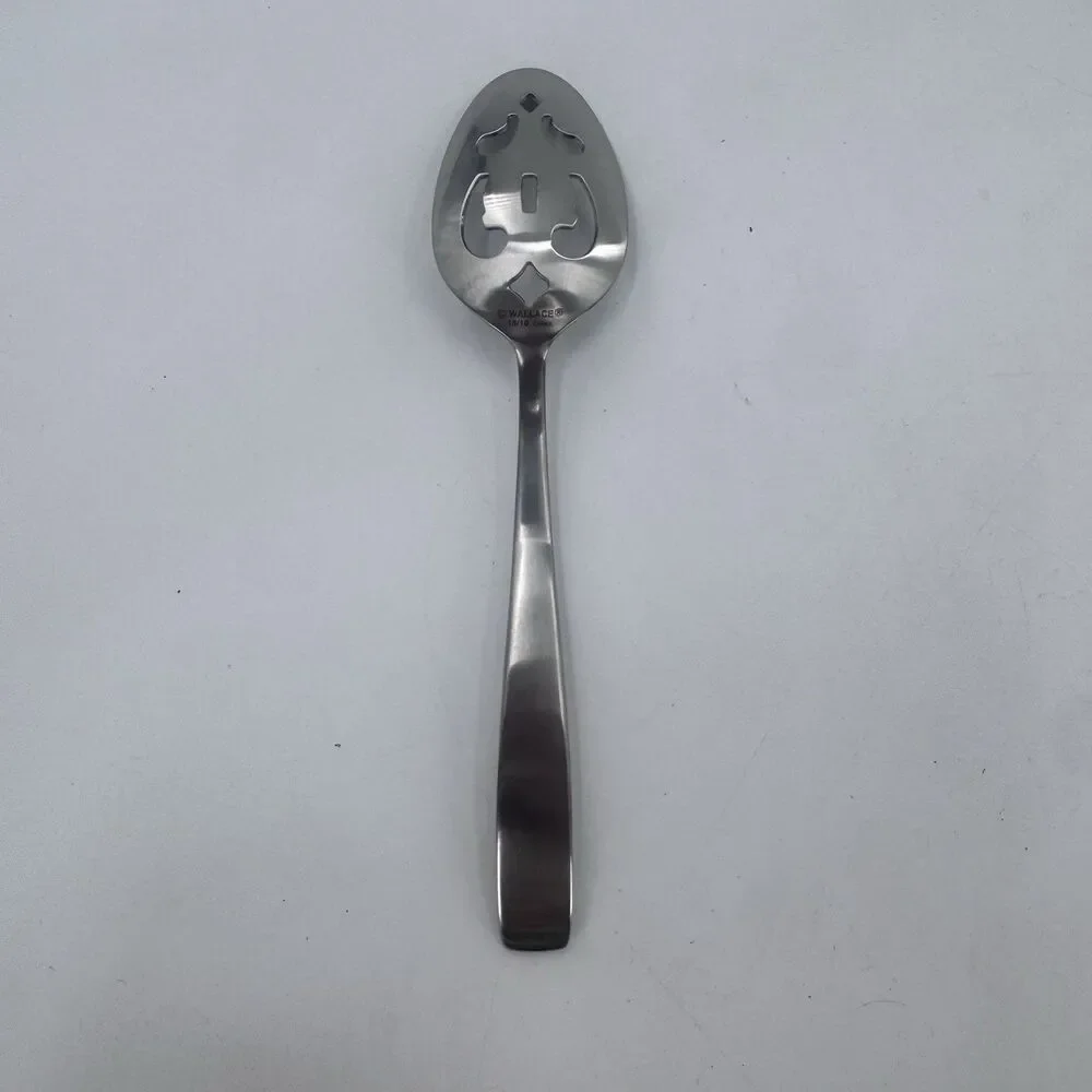 PIERCED SERVING SPOON! Vintage WALLACE 18/10 BENTLEY EXC Fast Shipping